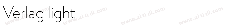 Verlag light字体转换